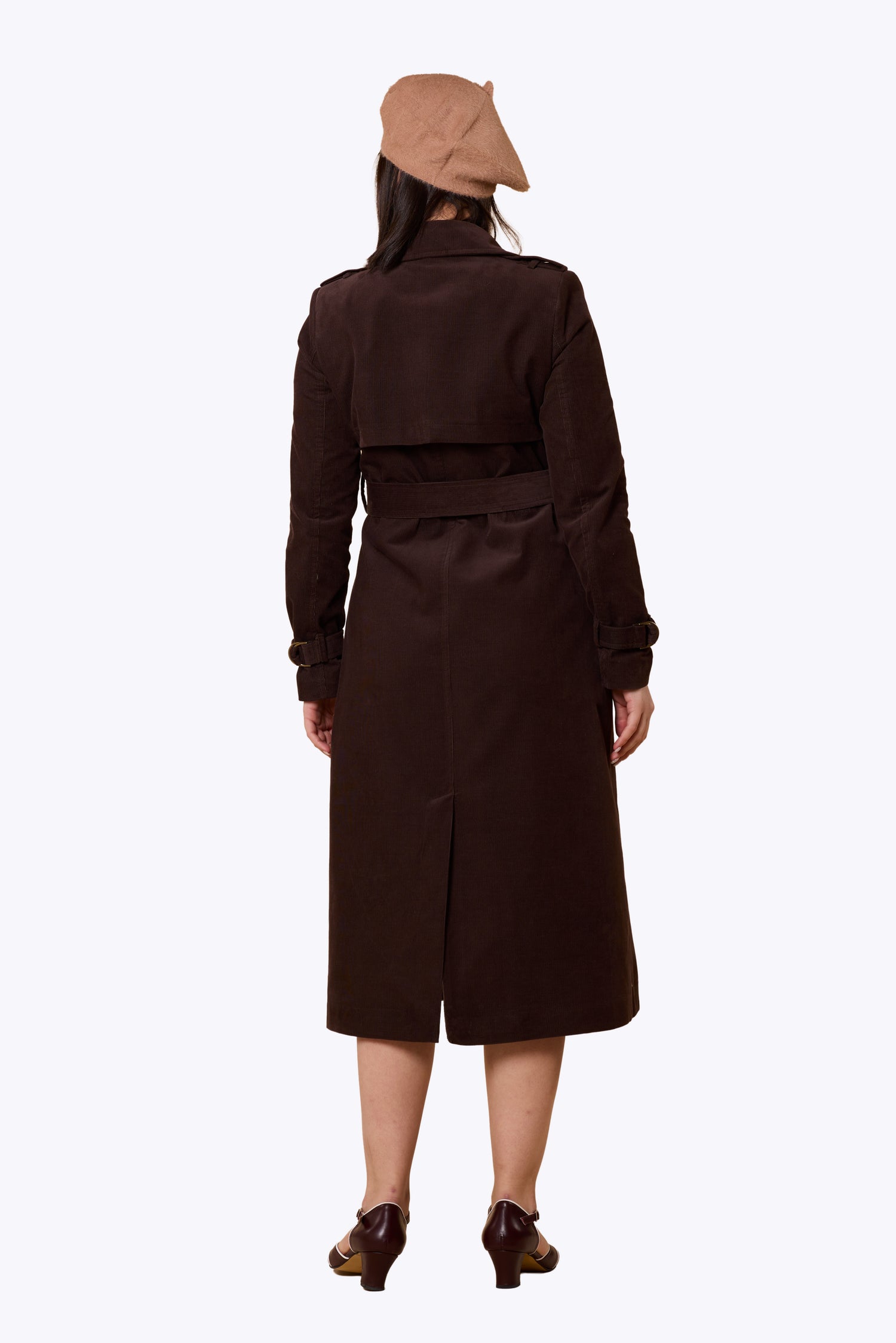 Maribel Retro Trench Coat Brown