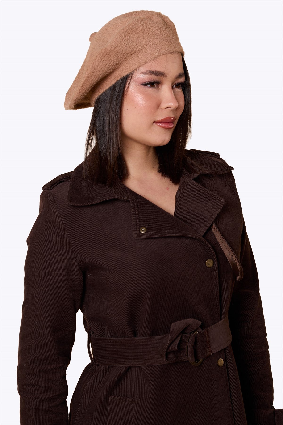 Doris Plain Beret Tan