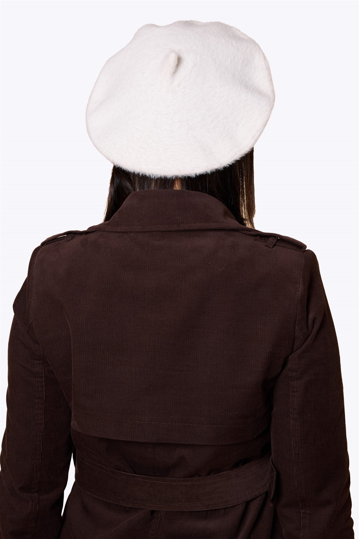 Doris Plain Beret White