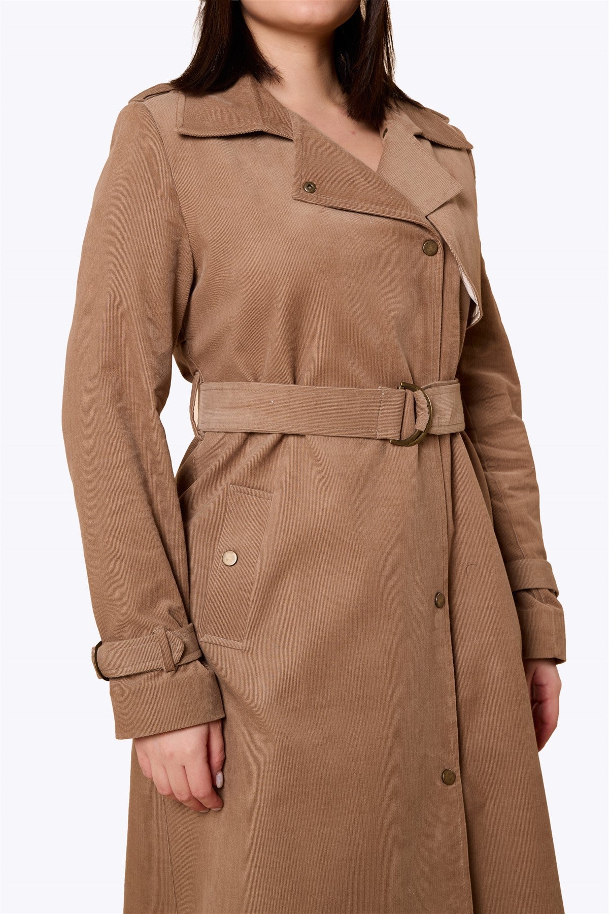 Maribel Retro Trench Coat Mink