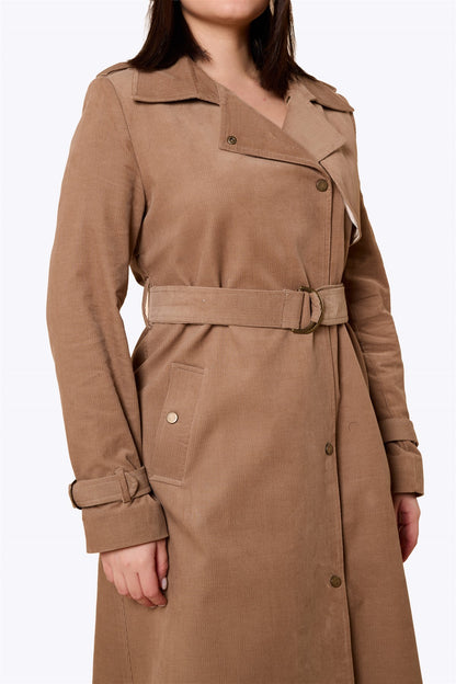 Maribel Retro Trench Coat Mink