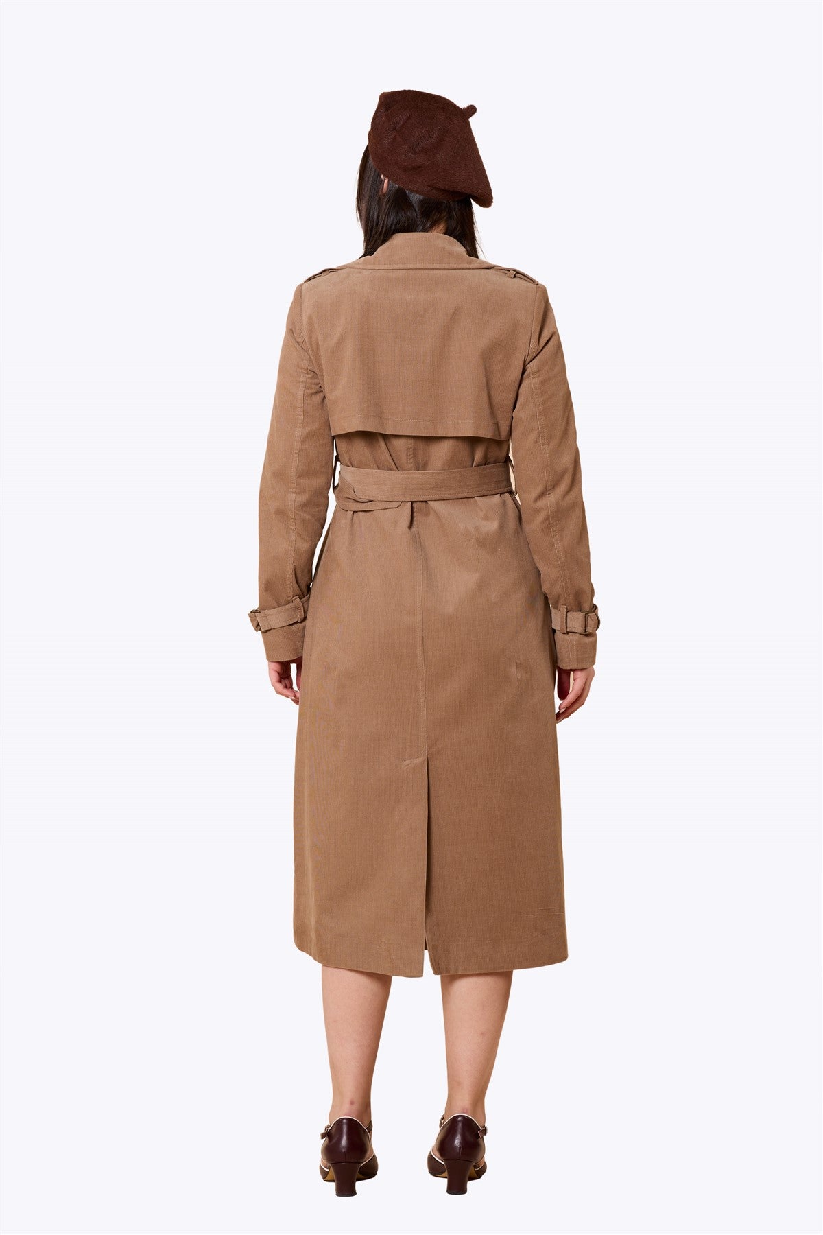 Maribel Retro Trench Coat Mink