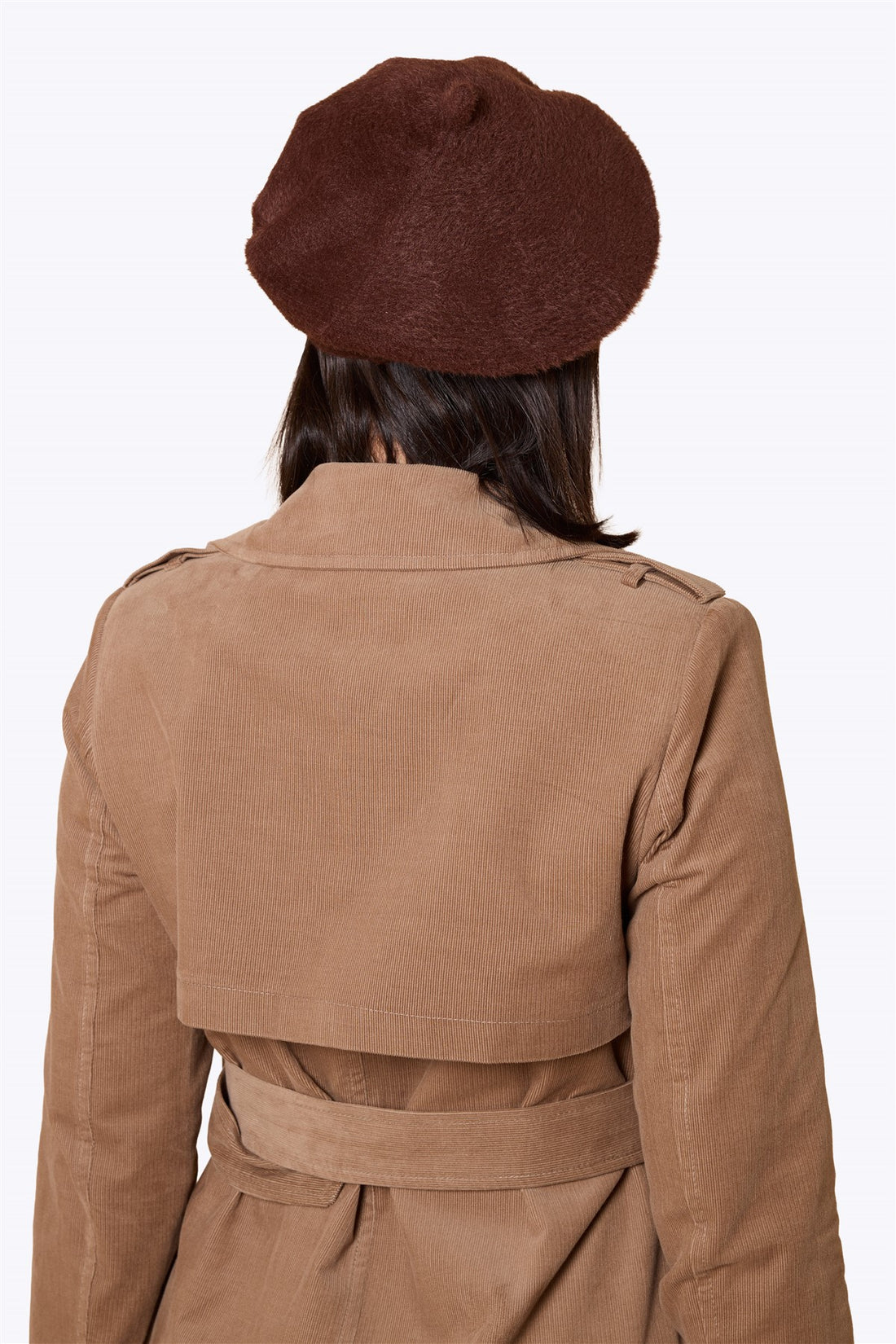 Doris Plain Beret Brown