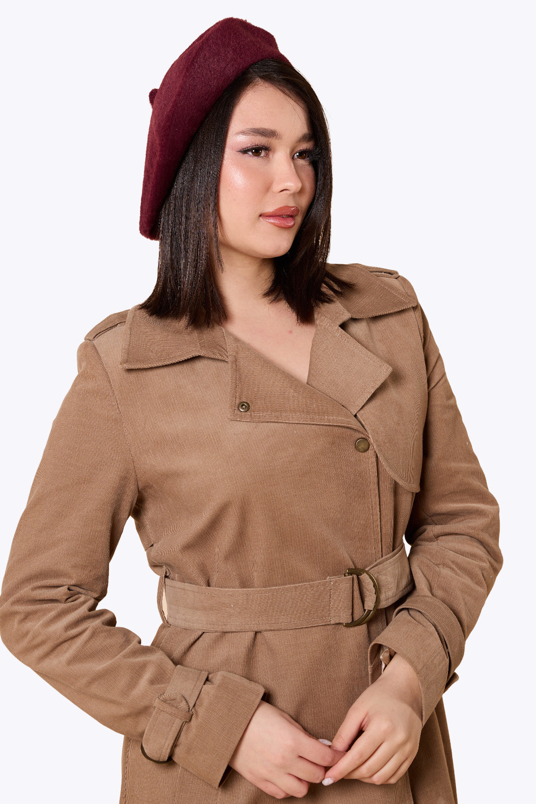 Doris Plain Beret Burgundy
