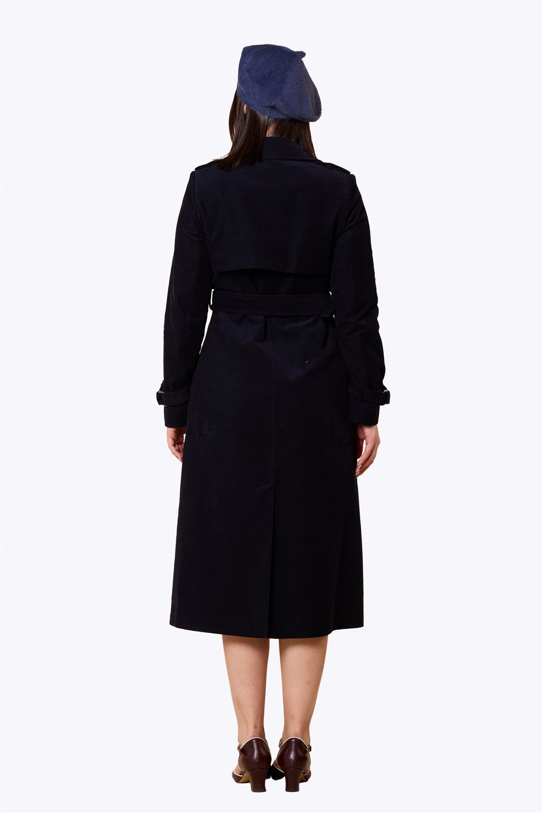 Maribel Retro Trench Coat Navy