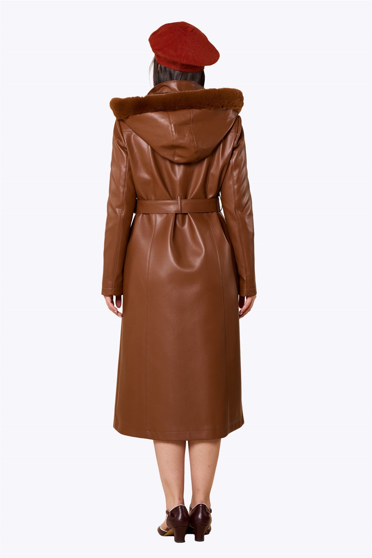 Averwick Retro Trench Coat Brown