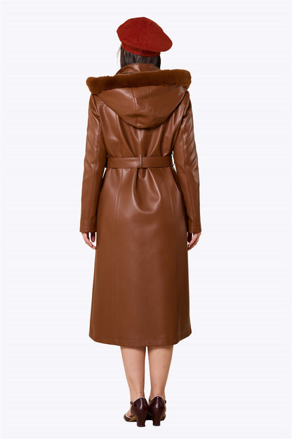 Averwick Retro Trench Coat Brown