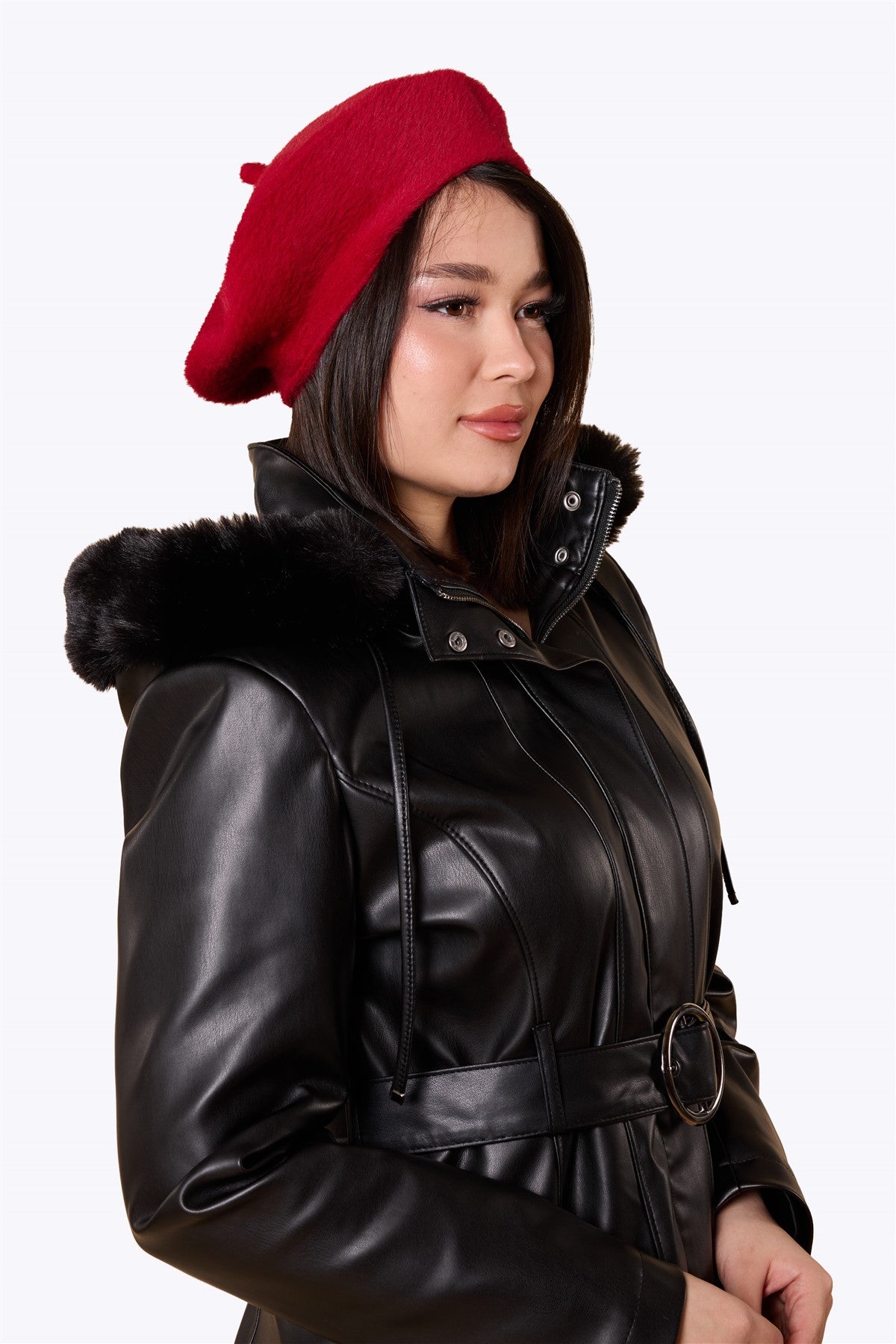 Doris Plain Beret Red