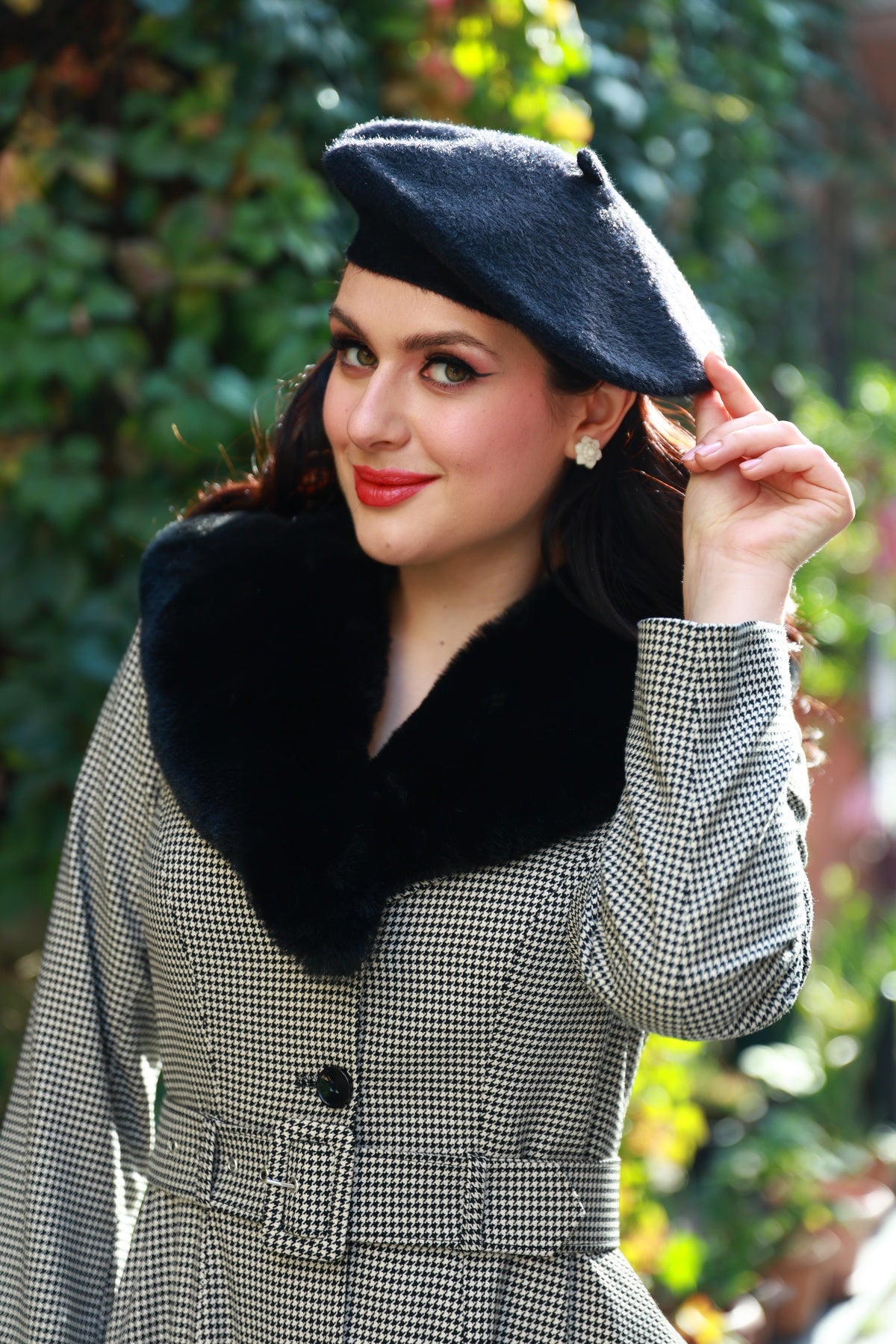 Doris Plain Beret Black
