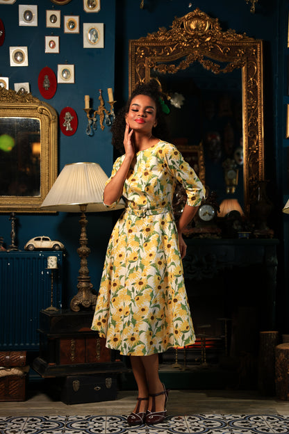 Suzanne Sunflower Swing Dress