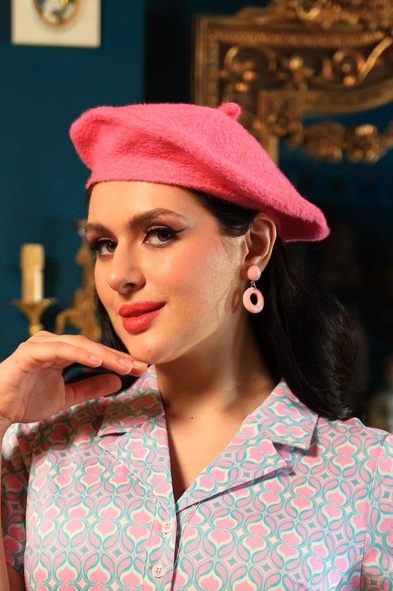 Doris Plain Beret Pink