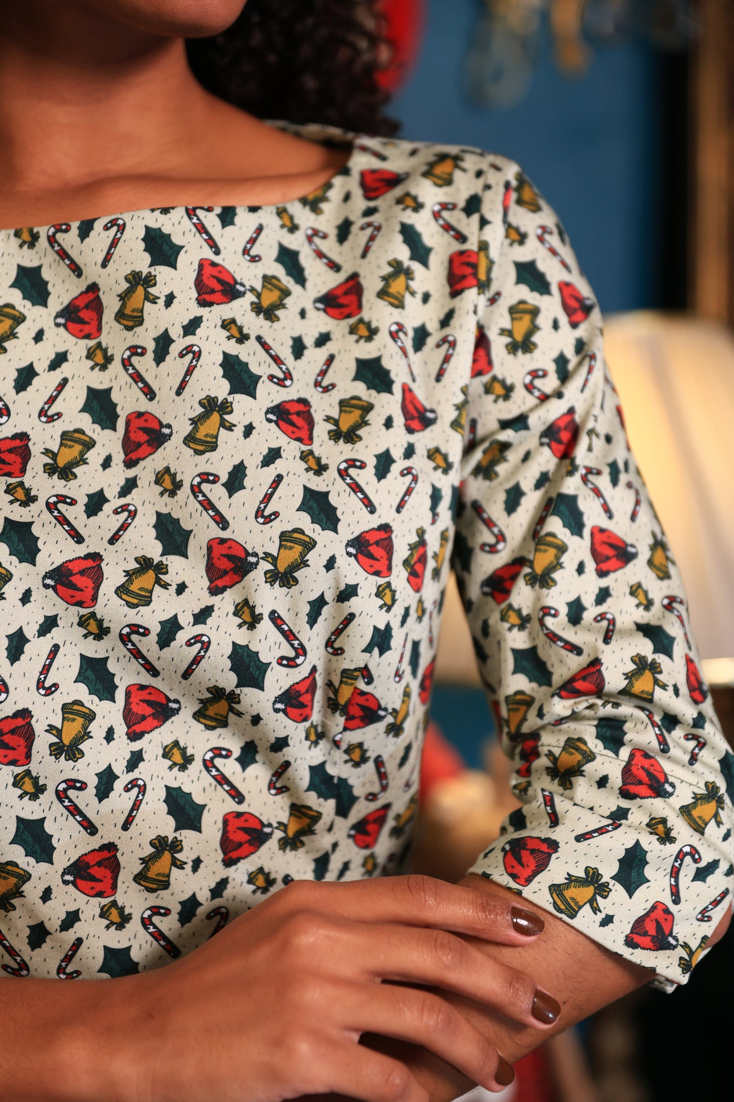 Suzanne Candy Cane Swing Dress