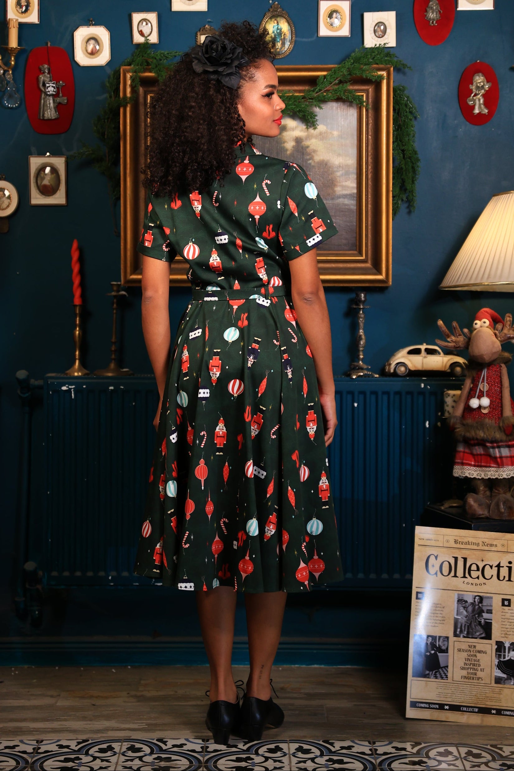 Caterina Christmas Tree Swing Dress