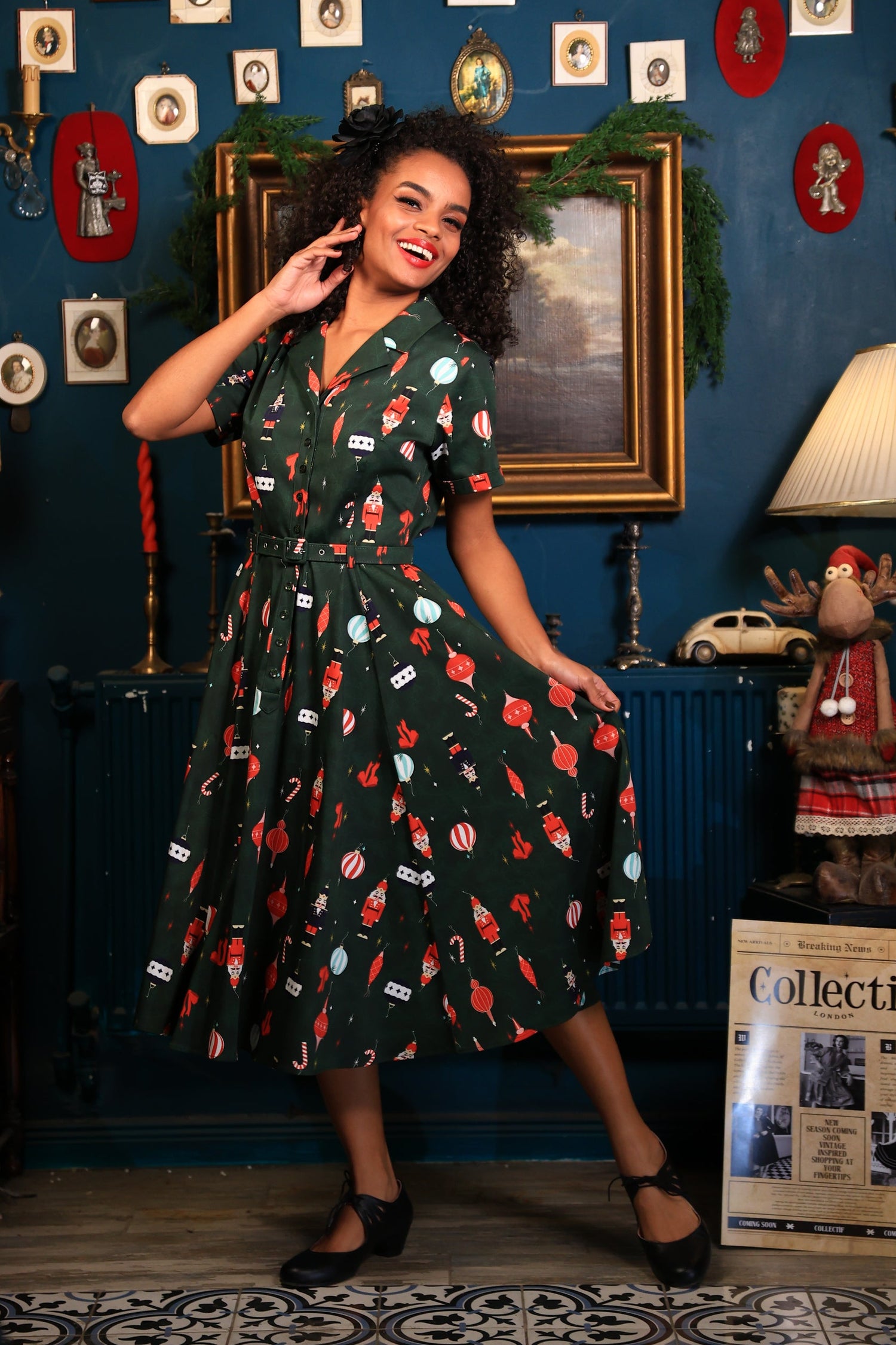 Caterina Christmas Tree Swing Dress Caterina Christmas Tree Swing Dress