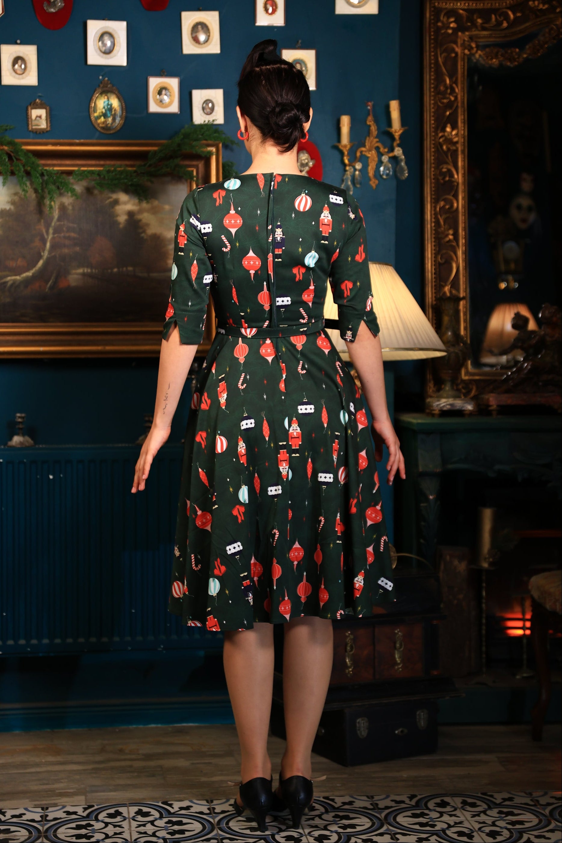 Suzanne Christmas Tree Swing Dress