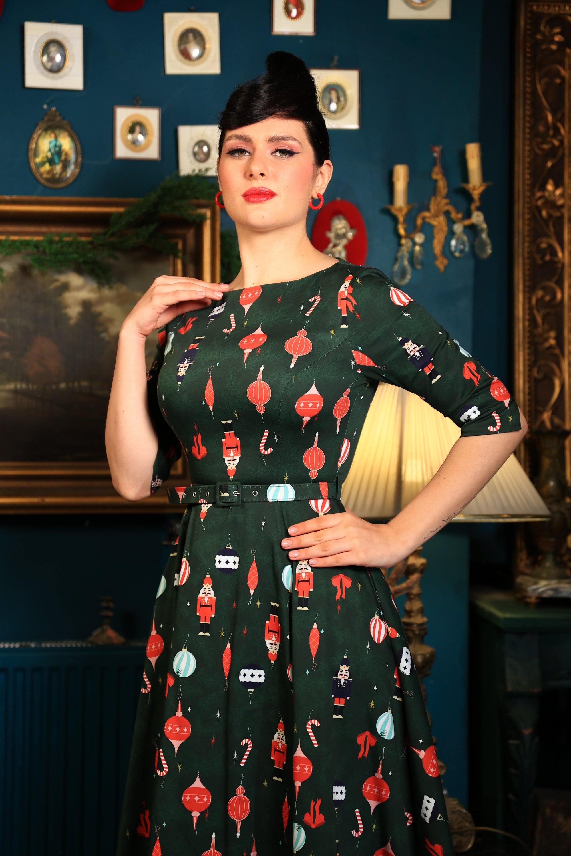 Suzanne Christmas Tree Swing Dress