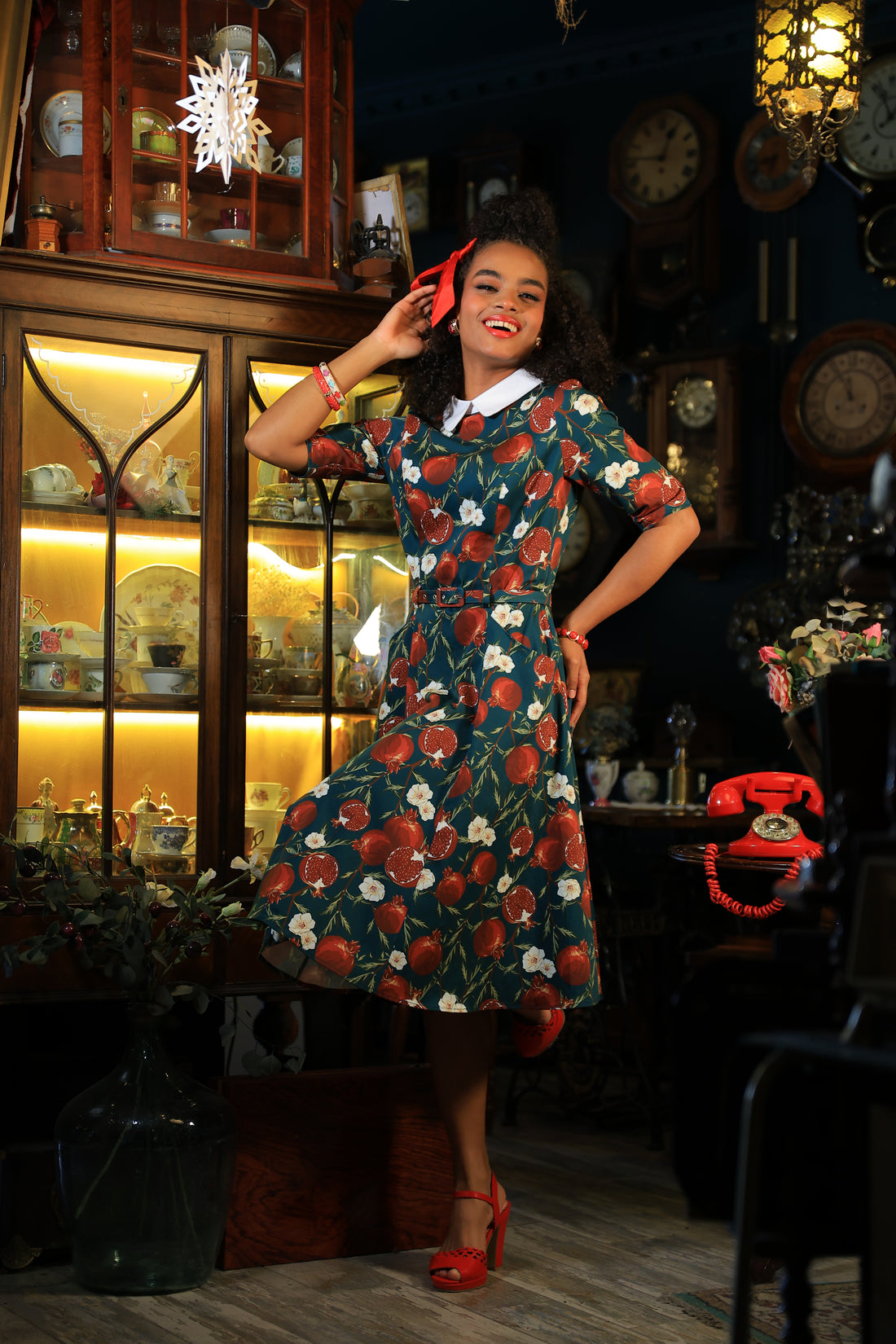 Vinona Pomegranate Swing Dress