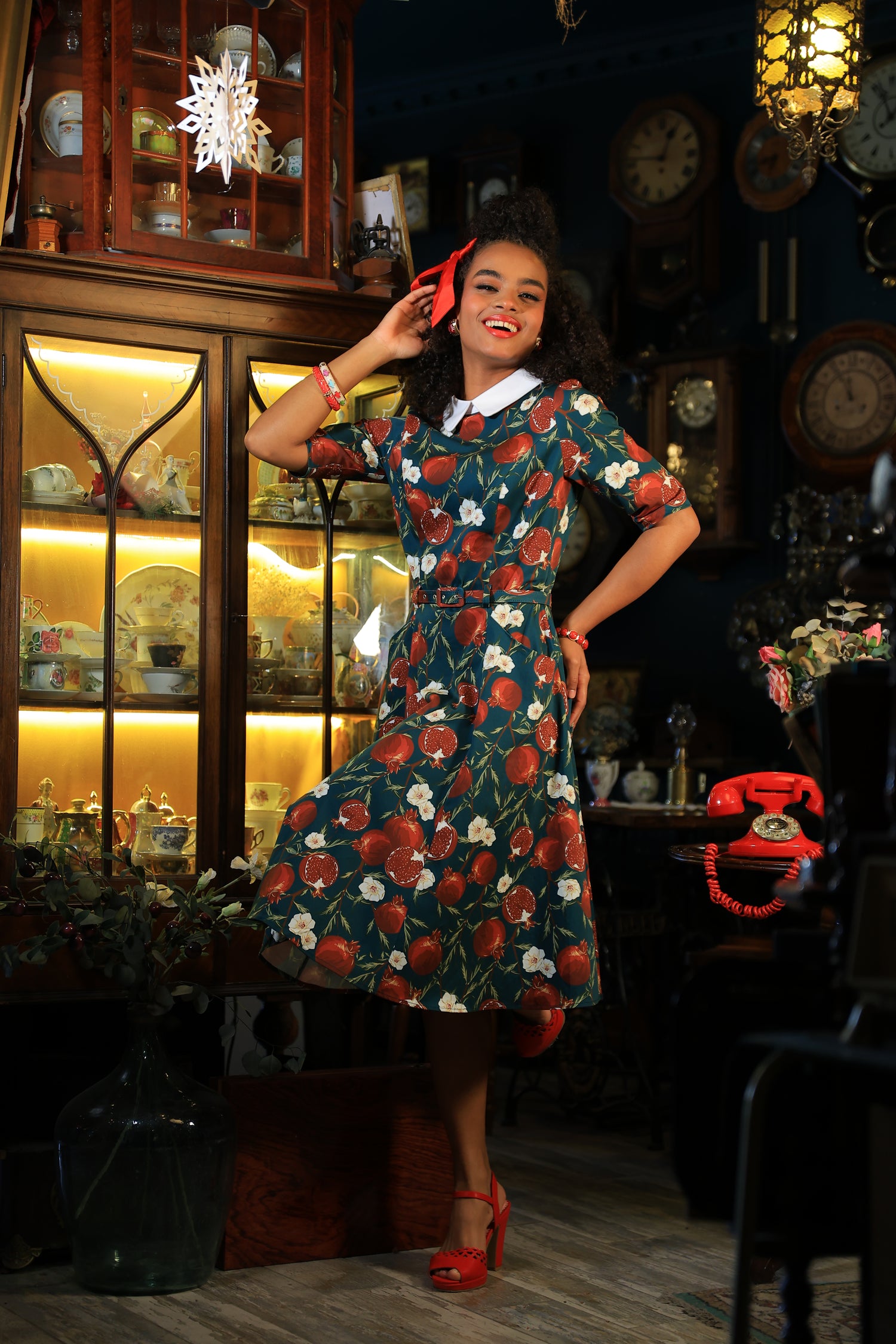 Vinona Pomegranate Swing Dress