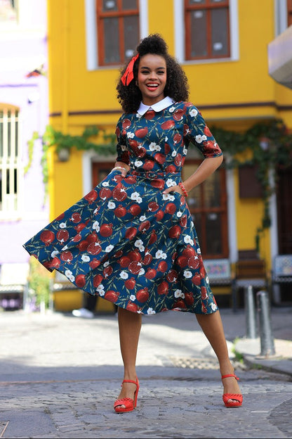 Vinona Pomegranate Swing Dress