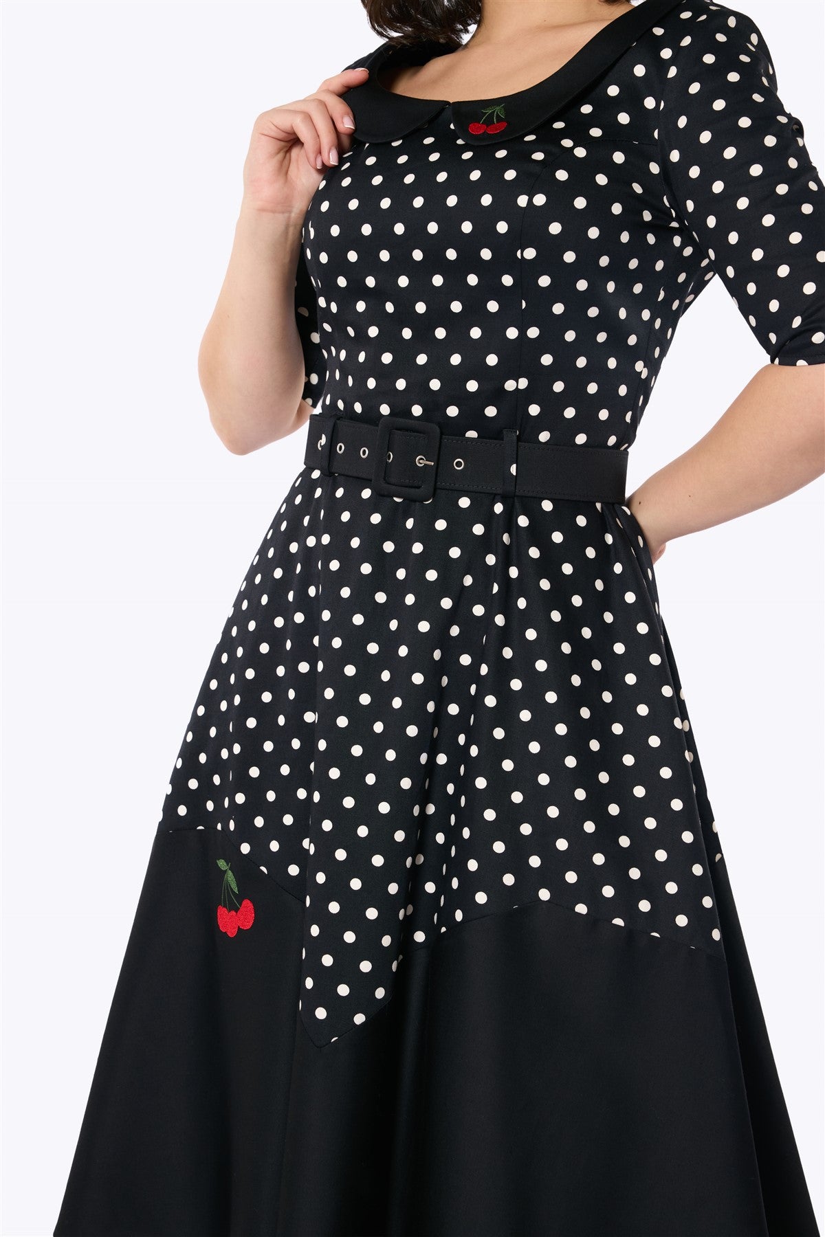 Cherry Polka Dot Doll Dress