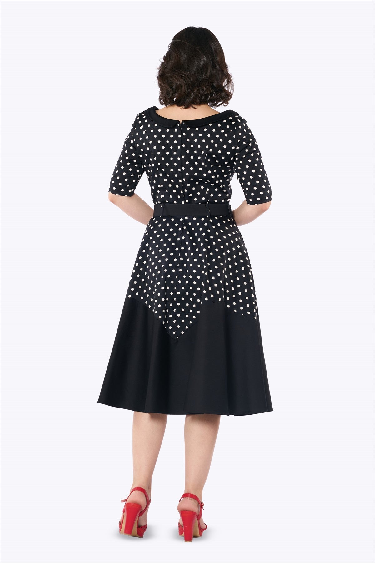 midi doll dress for women Cherry Polka Dot Doll Dress