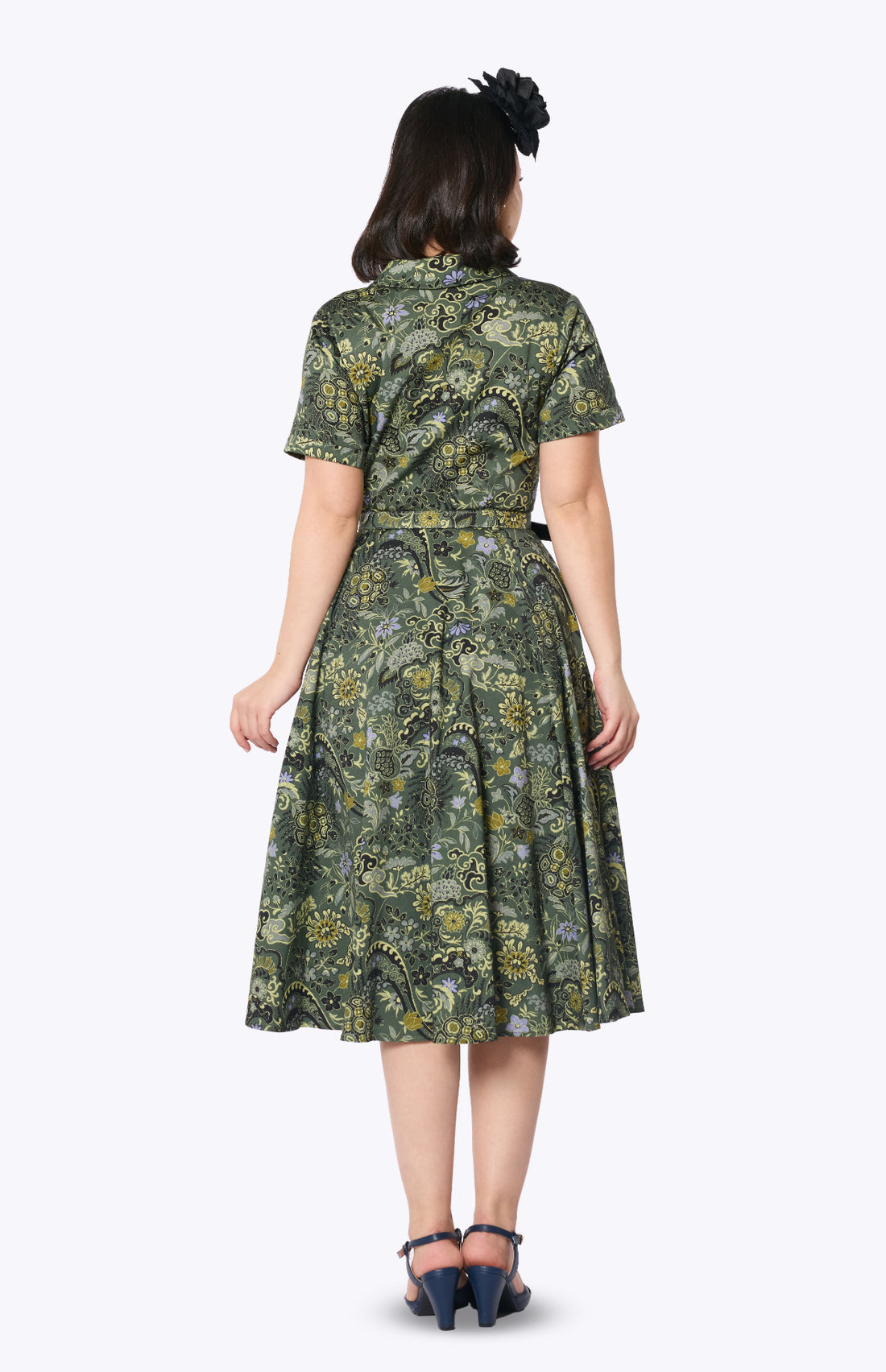 Caterina Tortoise &amp; Chrysanthemum Swing Dress
