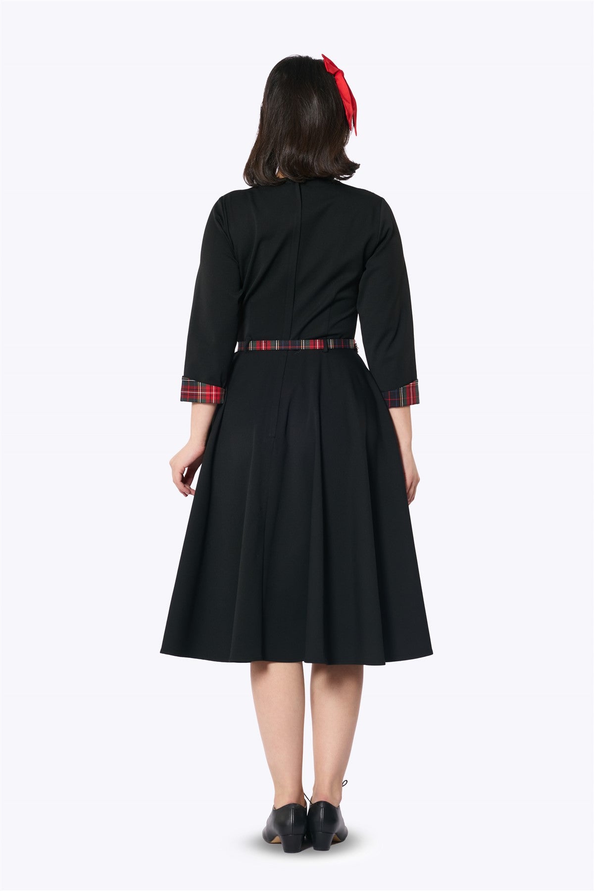 Wanda Check Trim Swing Dress