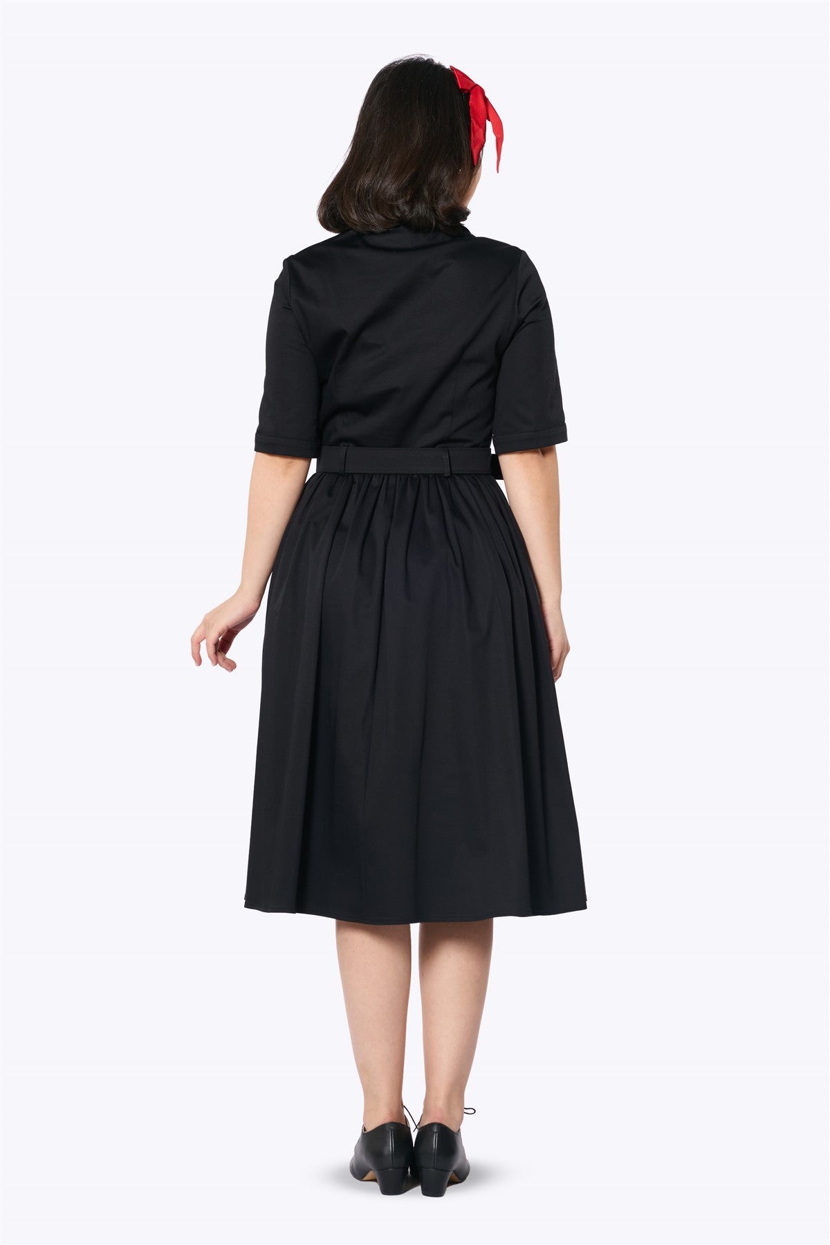 Aria Rose Embroidery Swing Dress