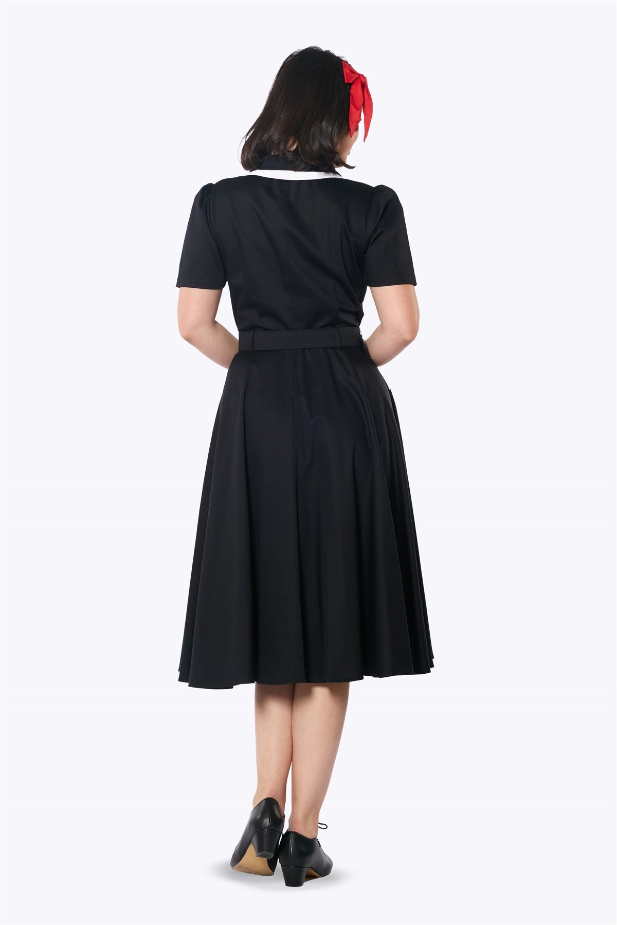 Elanor Classic Contrast Swing Dress