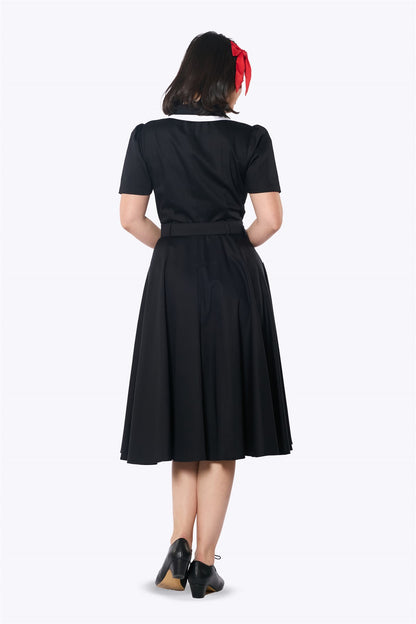 Elanor Classic Contrast Swing Dress