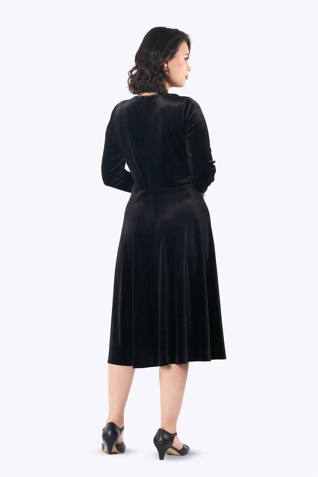 Black Clara Velvet Dress