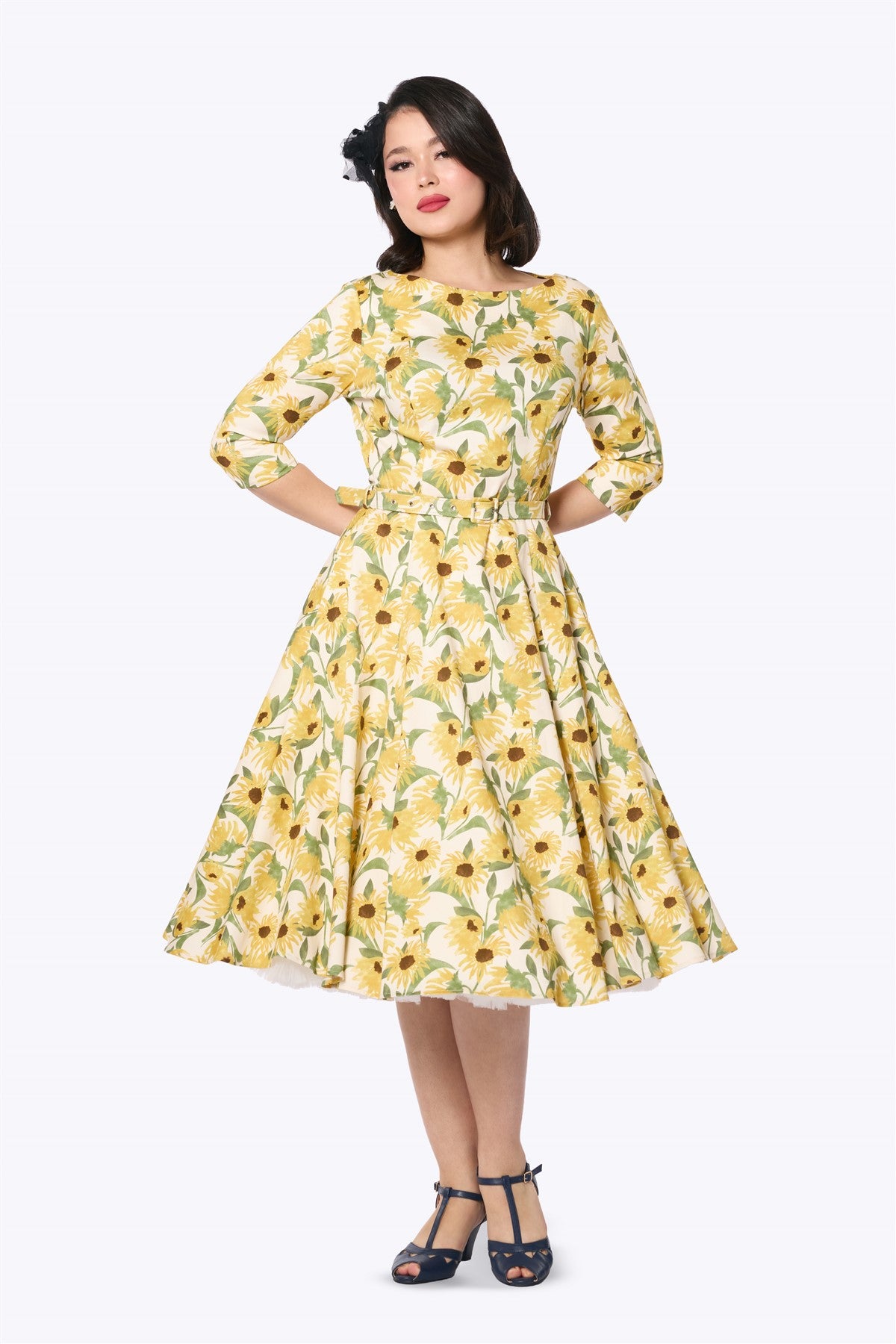 Suzanne Sunflower Swing Dress