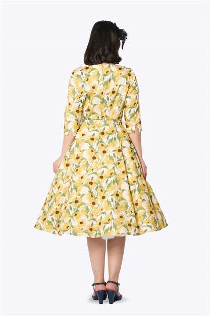 Suzanne Sunflower Swing Dress