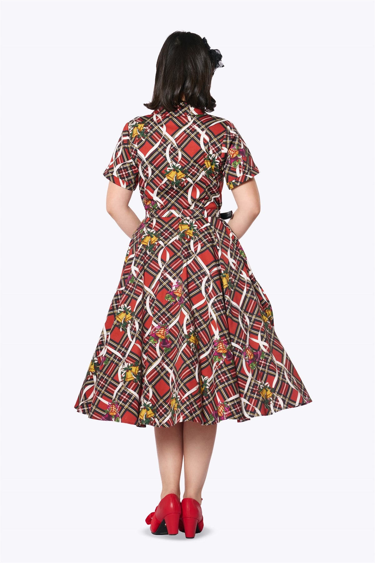 white christmas dresses Retro Stage Vintage Christmas Swing Dress