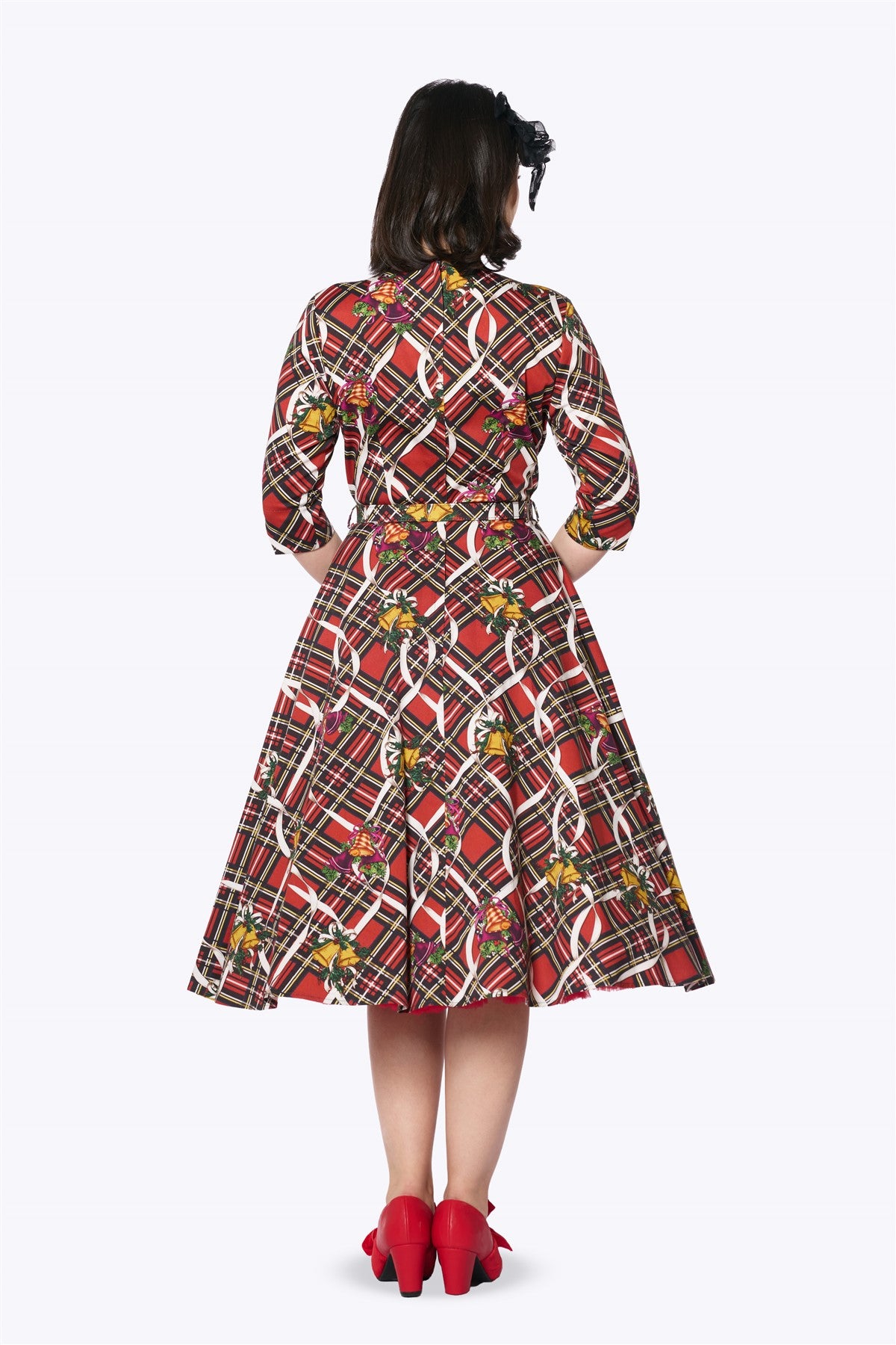 white christmas dresses Christmas Swing Dress – Borderline Hippie Boutique main image 0