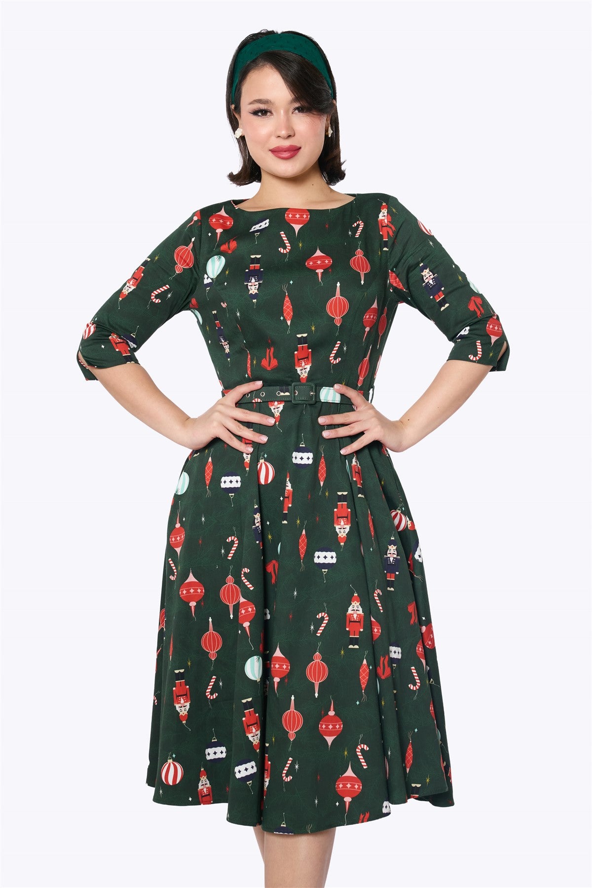 Suzanne Christmas Tree Swing Dress