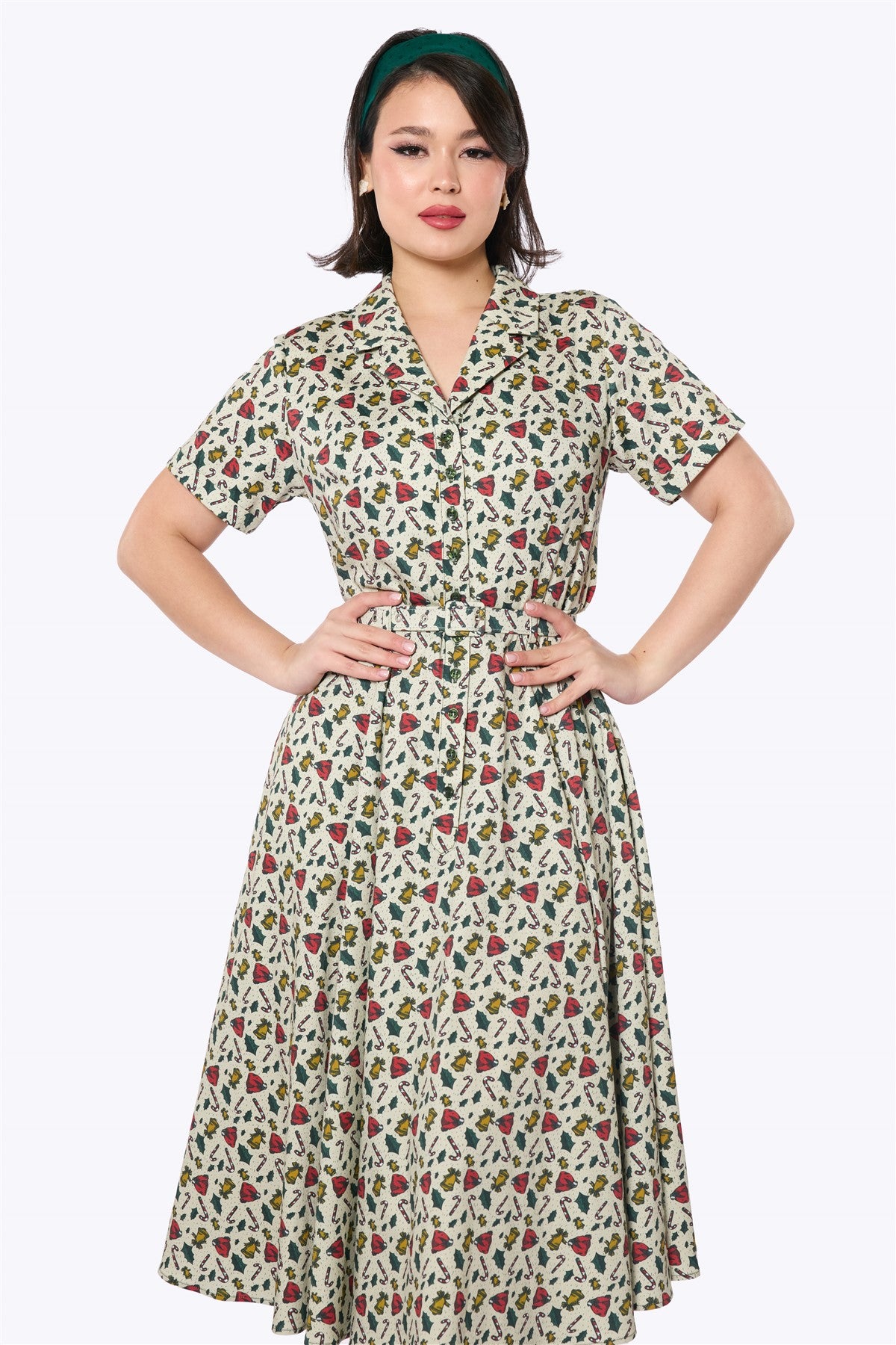 Caterina Candy Cane Swing Dress