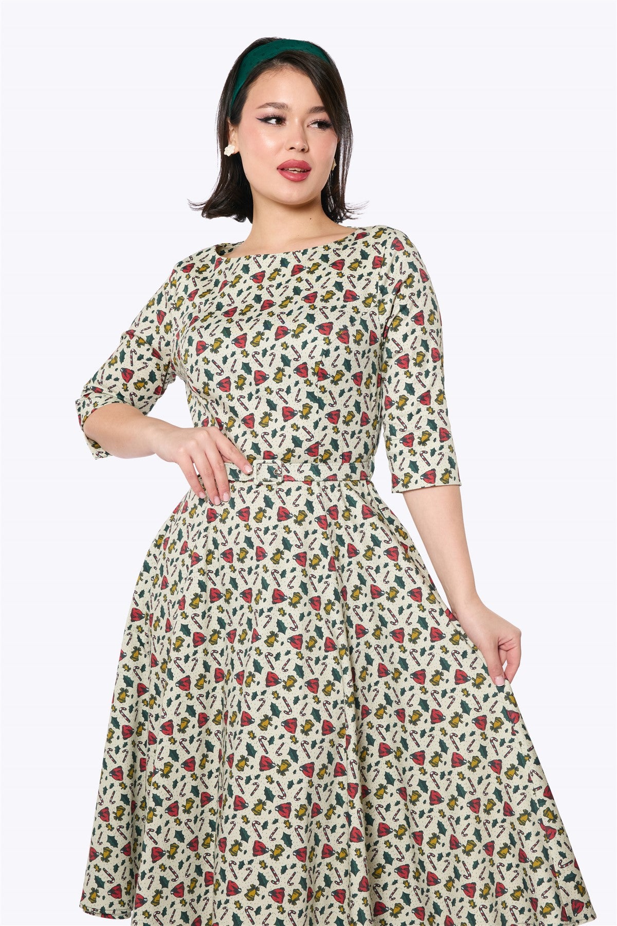 Suzanne Candy Cane Swing Dress