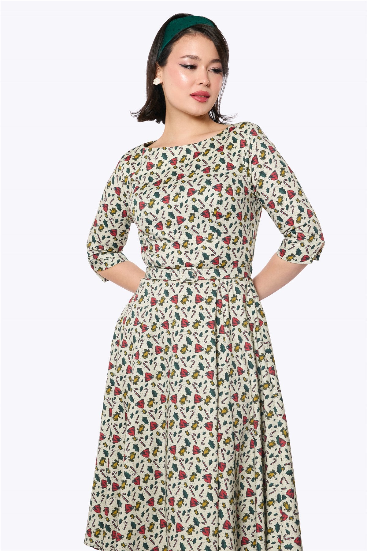 Suzanne Candy Cane Swing Dress