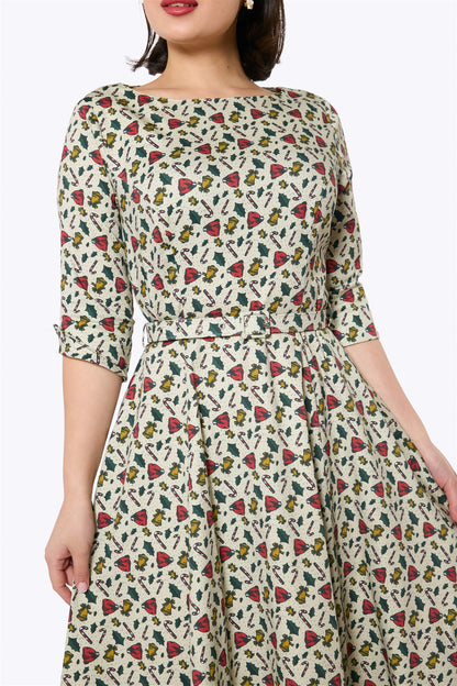 Suzanne Candy Cane Swing Dress