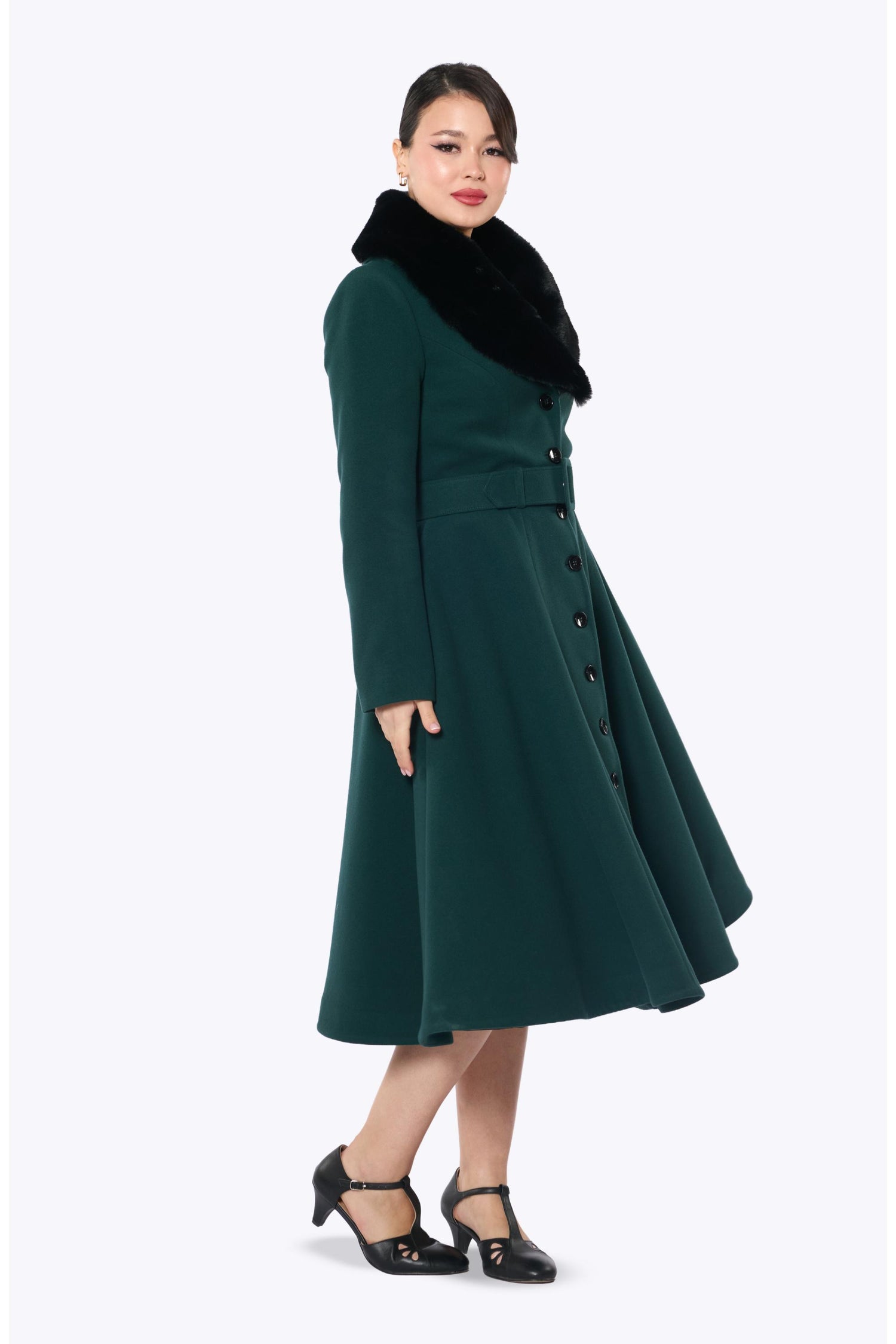Grace Princess Green Swing Coat