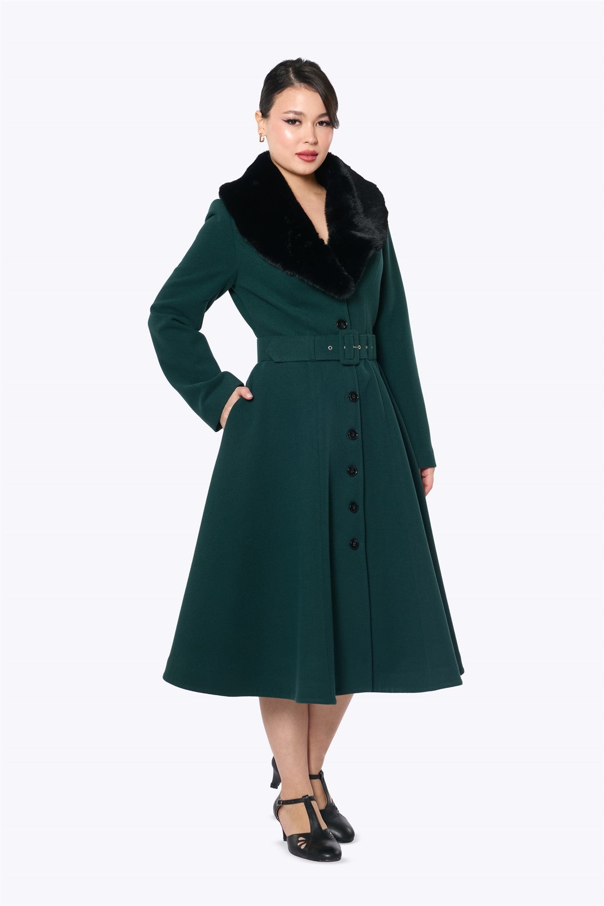 Grace Princess Green Swing Coat