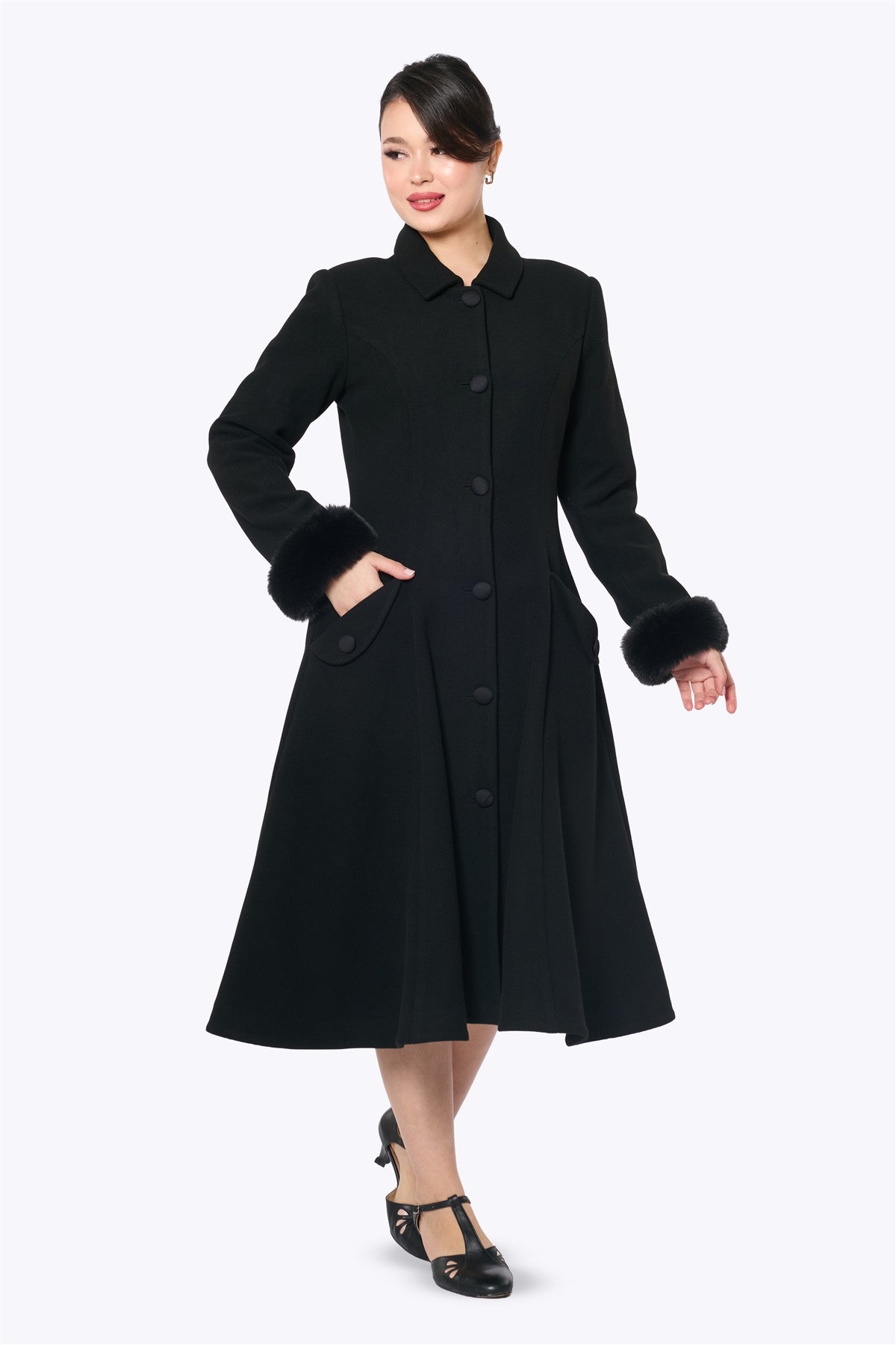 Anoushka Black Coat