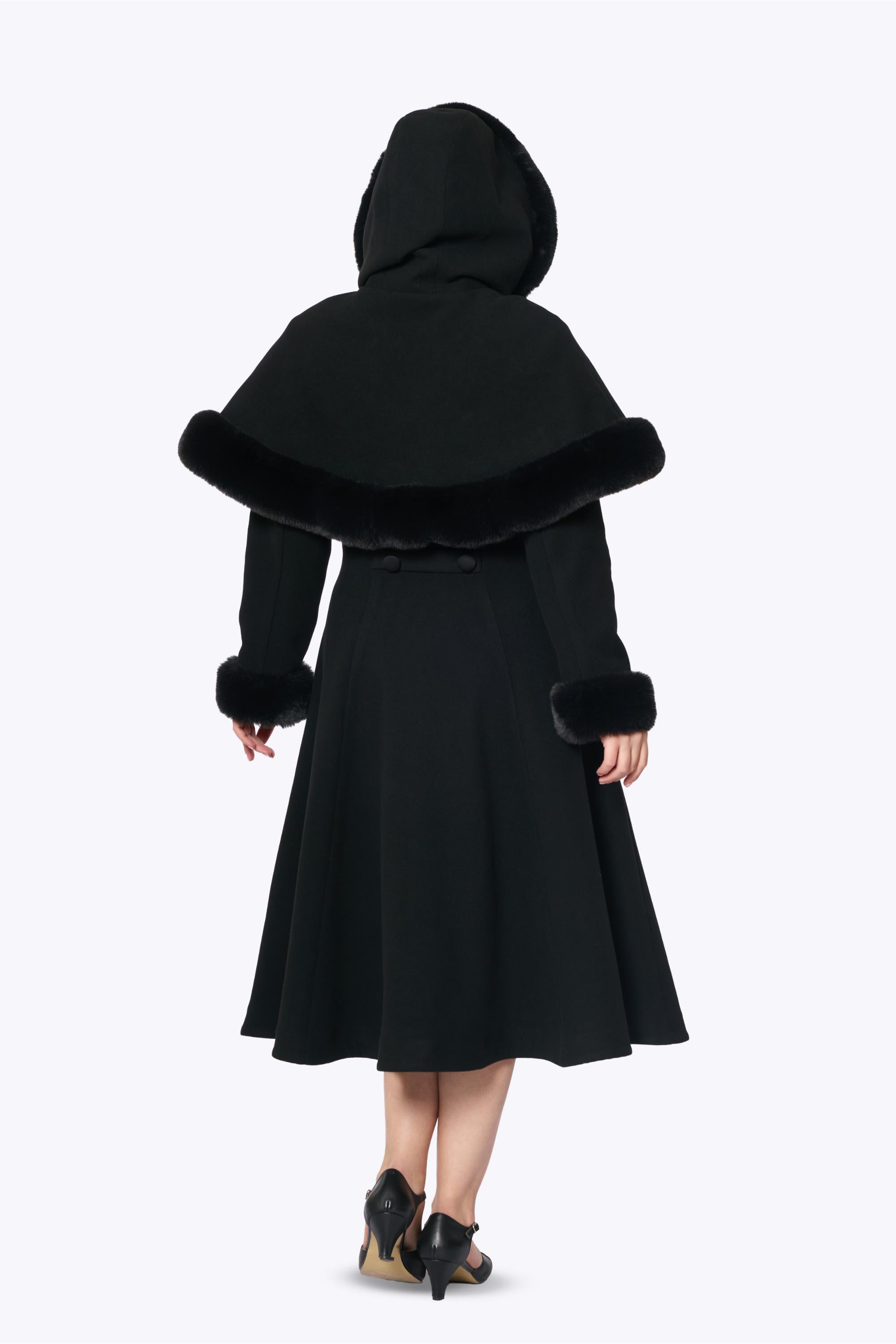 Anoushka Black Cape