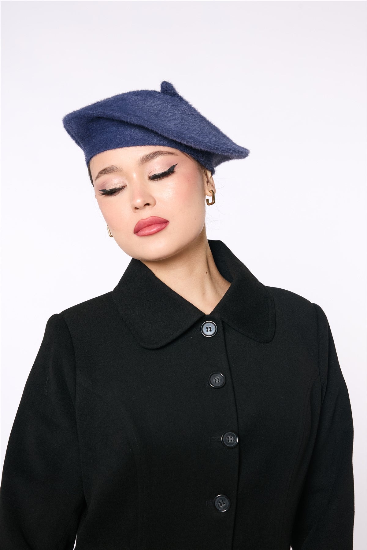 Doris Plain Beret Navy