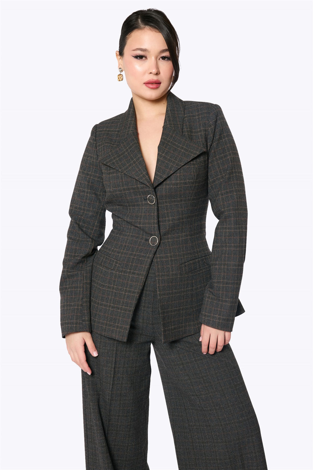 Katharine Check Blazer Jacket
