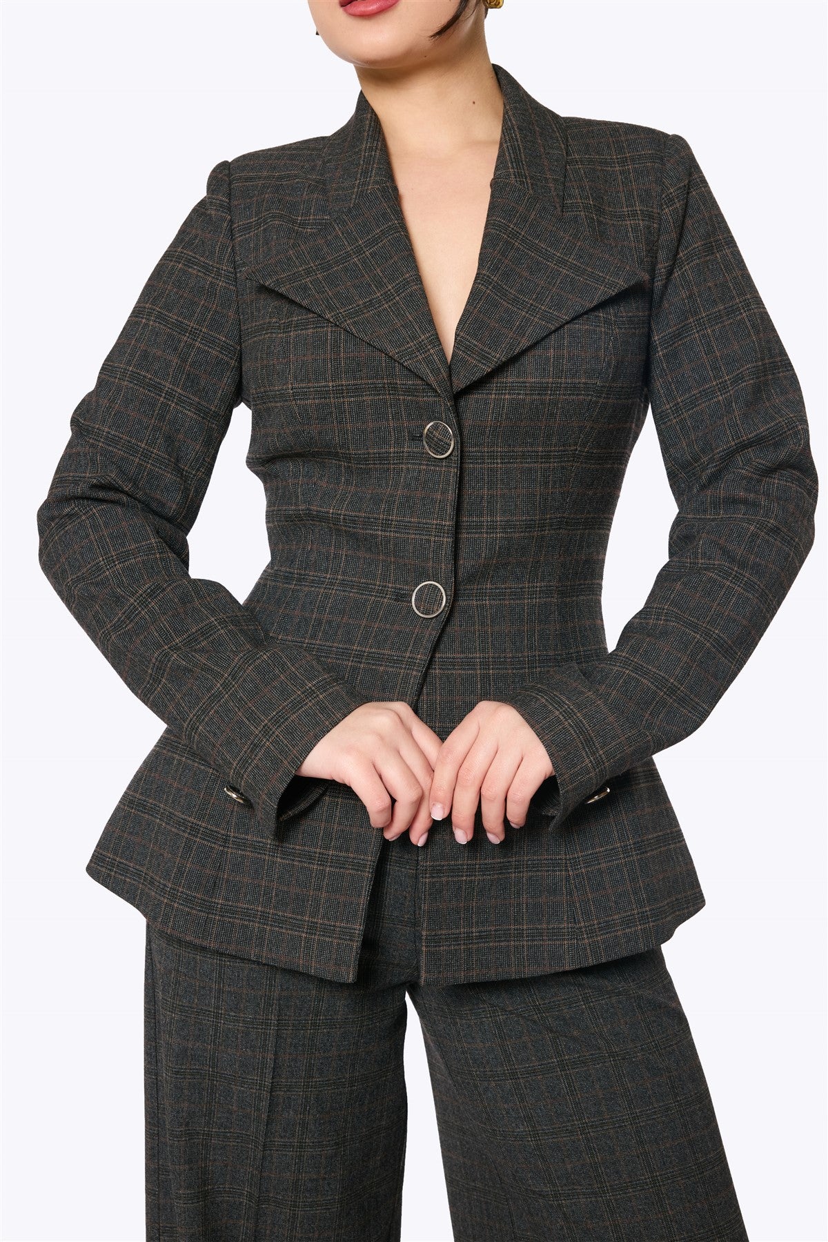Katharine Check Blazer Jacket