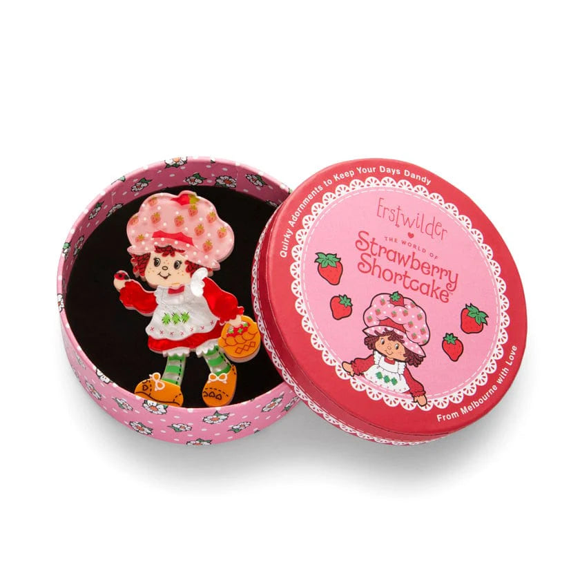 Erstwilder Strawberry Strolling Brooch