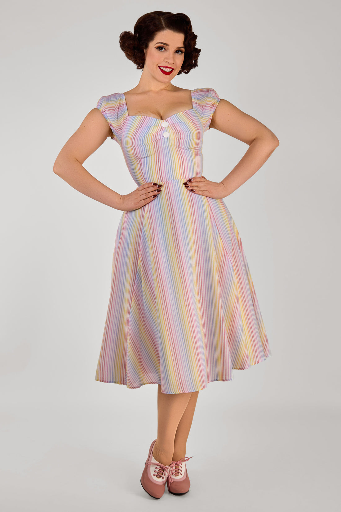 Dolores Sherbet Stripe Doll Dress