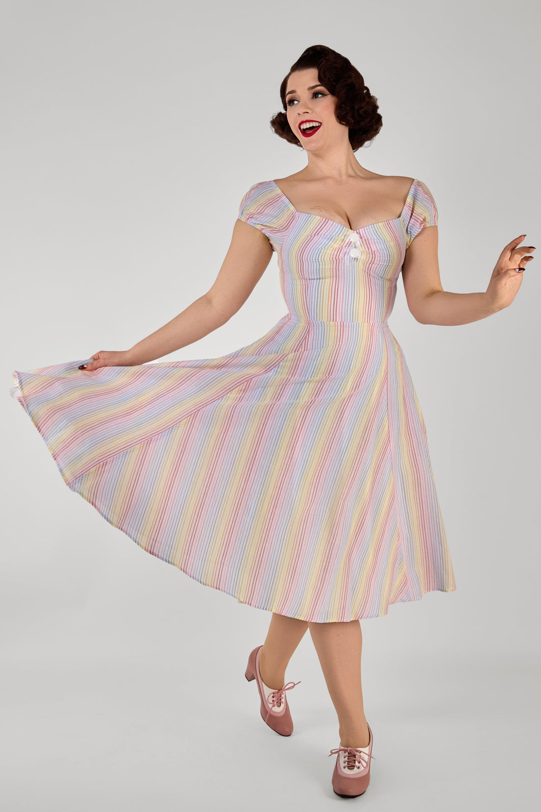 Dolores Sherbet Stripe Doll Dress